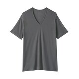 紳士　脇に縫い目のない　なめらか　Ｖネック半袖Ｔシャツ