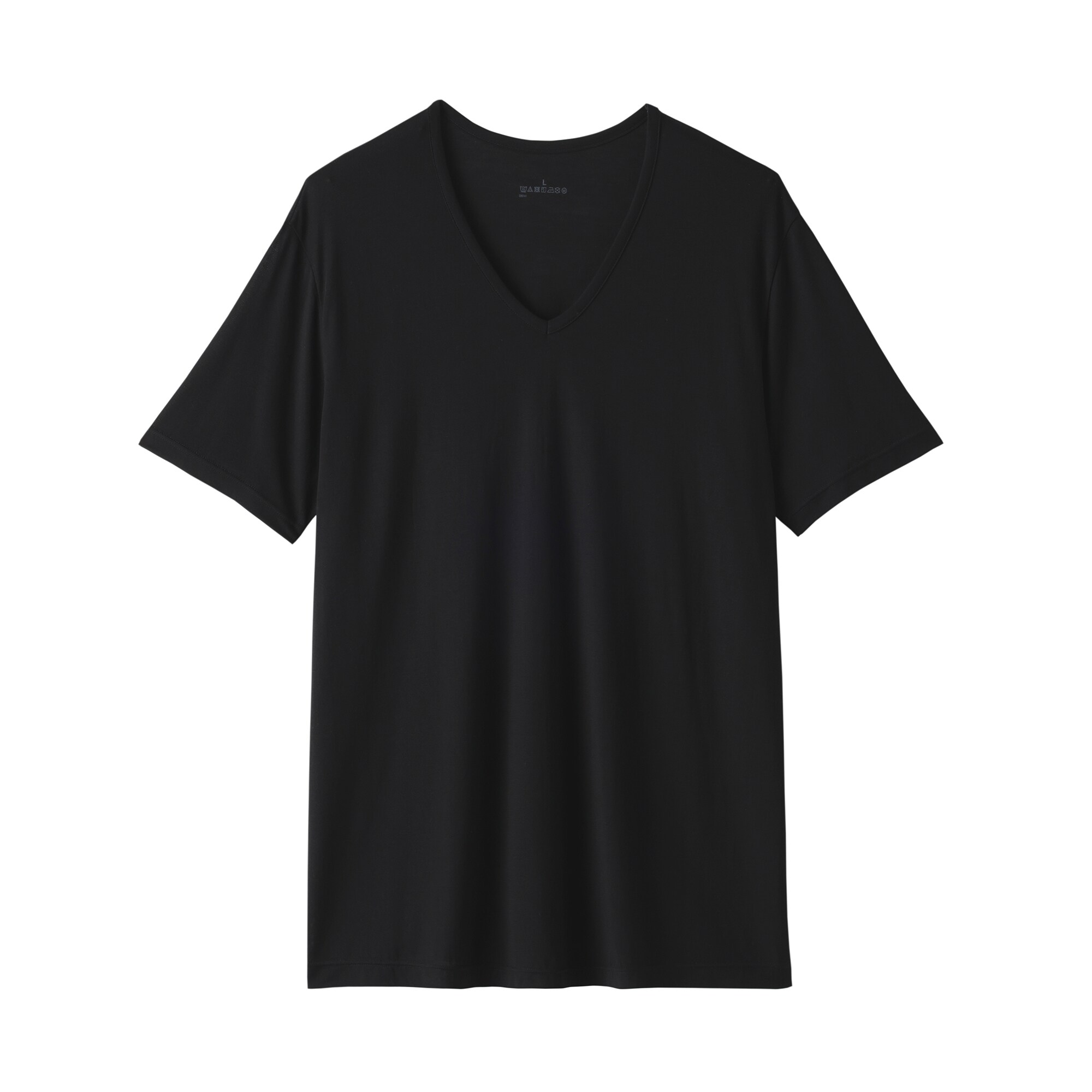 紳士　脇に縫い目のない　なめらか　Ｖネック半袖Ｔシャツ