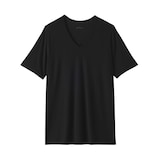 紳士　脇に縫い目のない　なめらか　Ｖネック半袖Ｔシャツ