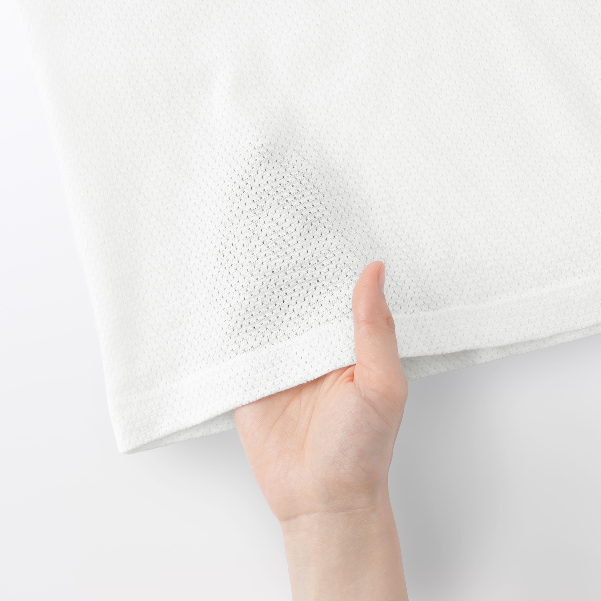 紳士　さらっと綿メッシュ編み　Ｖネック半袖Ｔシャツ