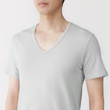 紳士　さらっと綿メッシュ編み　Ｖネック半袖Ｔシャツ