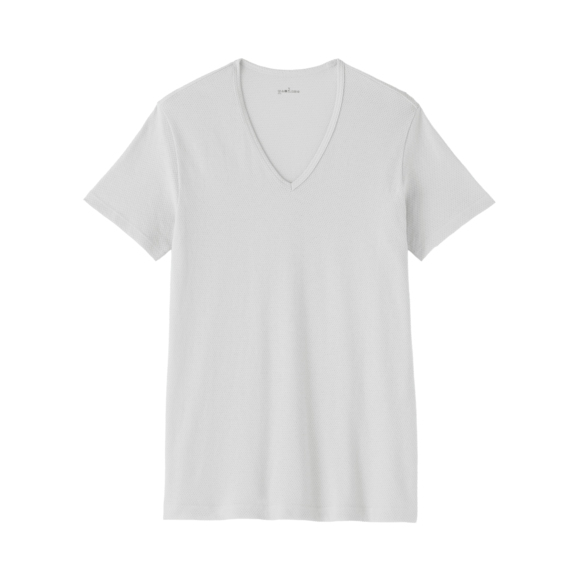 紳士　さらっと綿メッシュ編み　Ｖネック半袖Ｔシャツ