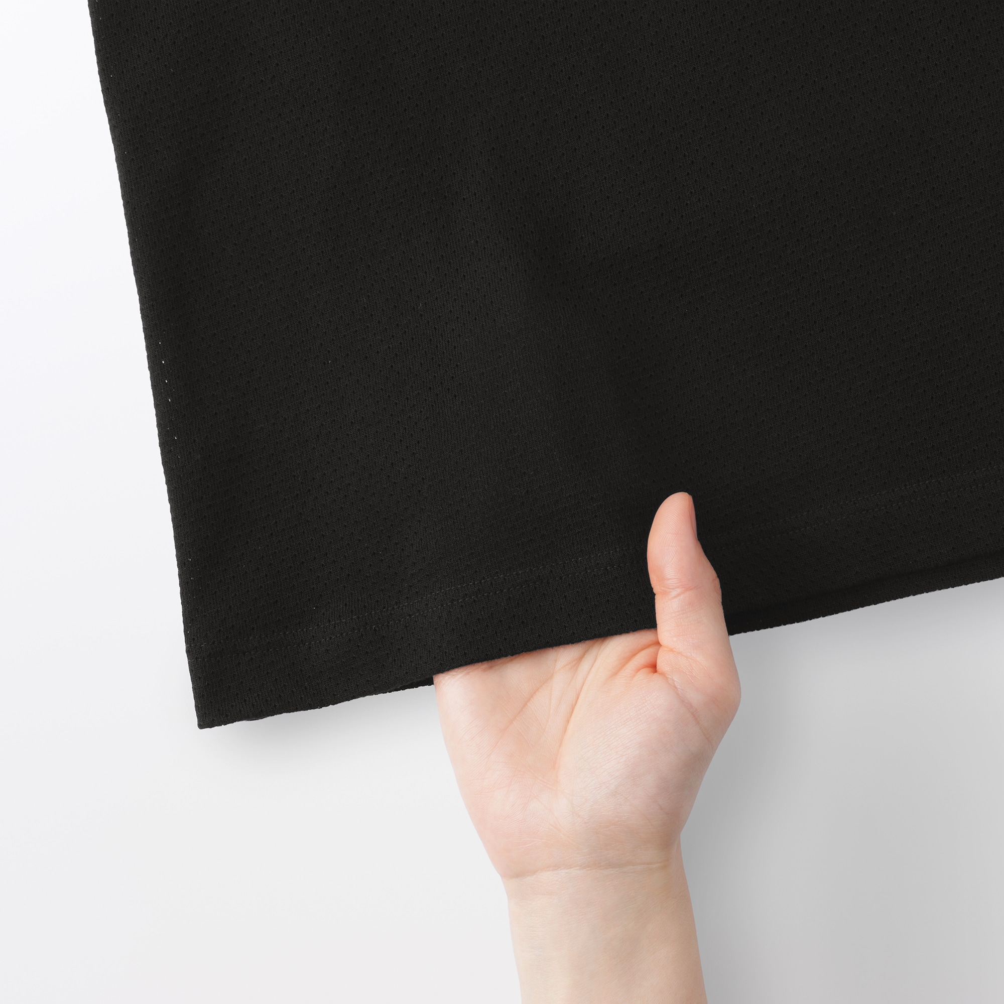 紳士　さらっと綿メッシュ編み　Ｖネック半袖Ｔシャツ