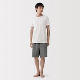 紳士　さらっと綿メッシュ編み　クルーネック半袖Ｔシャツ