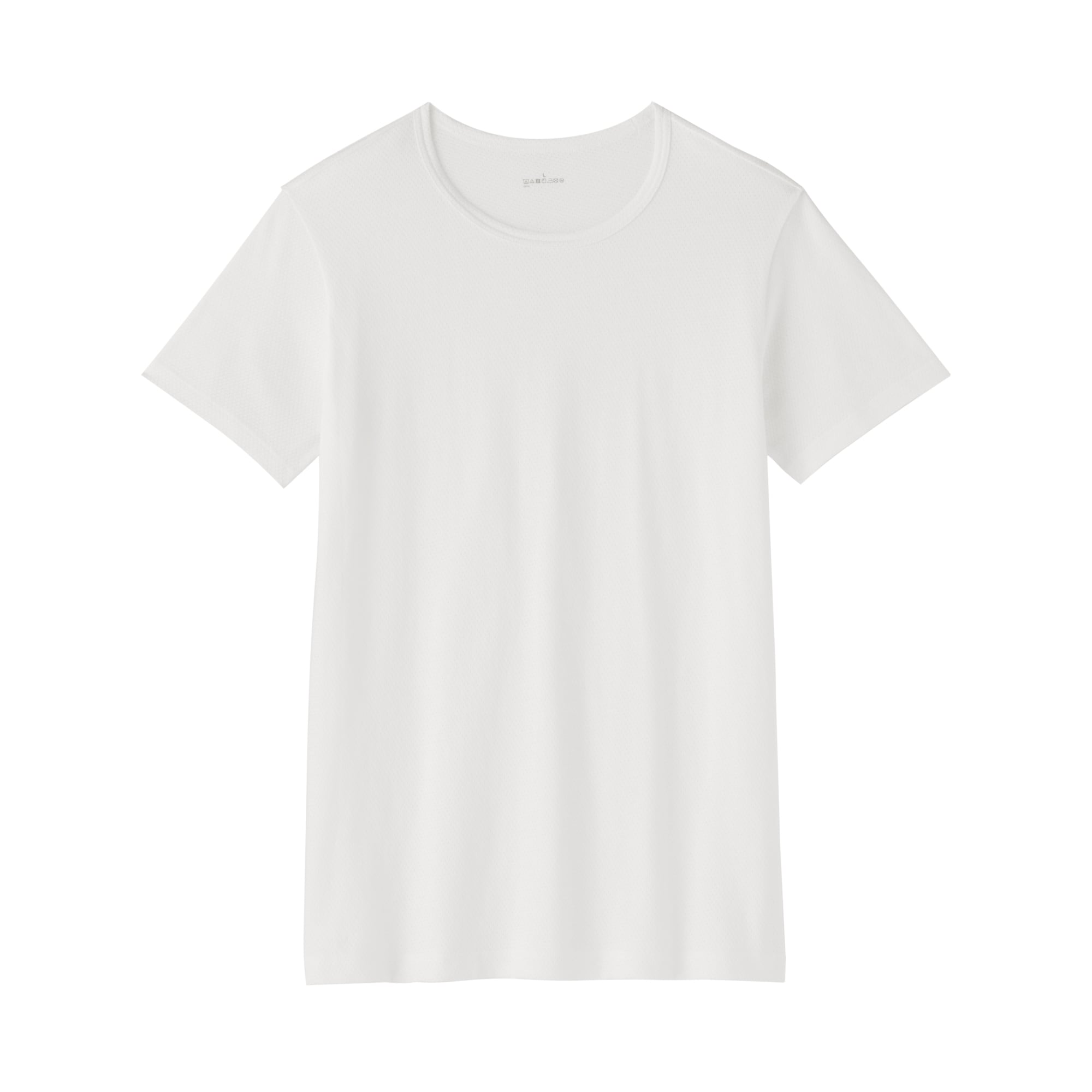 紳士　さらっと綿メッシュ編み　クルーネック半袖Ｔシャツ