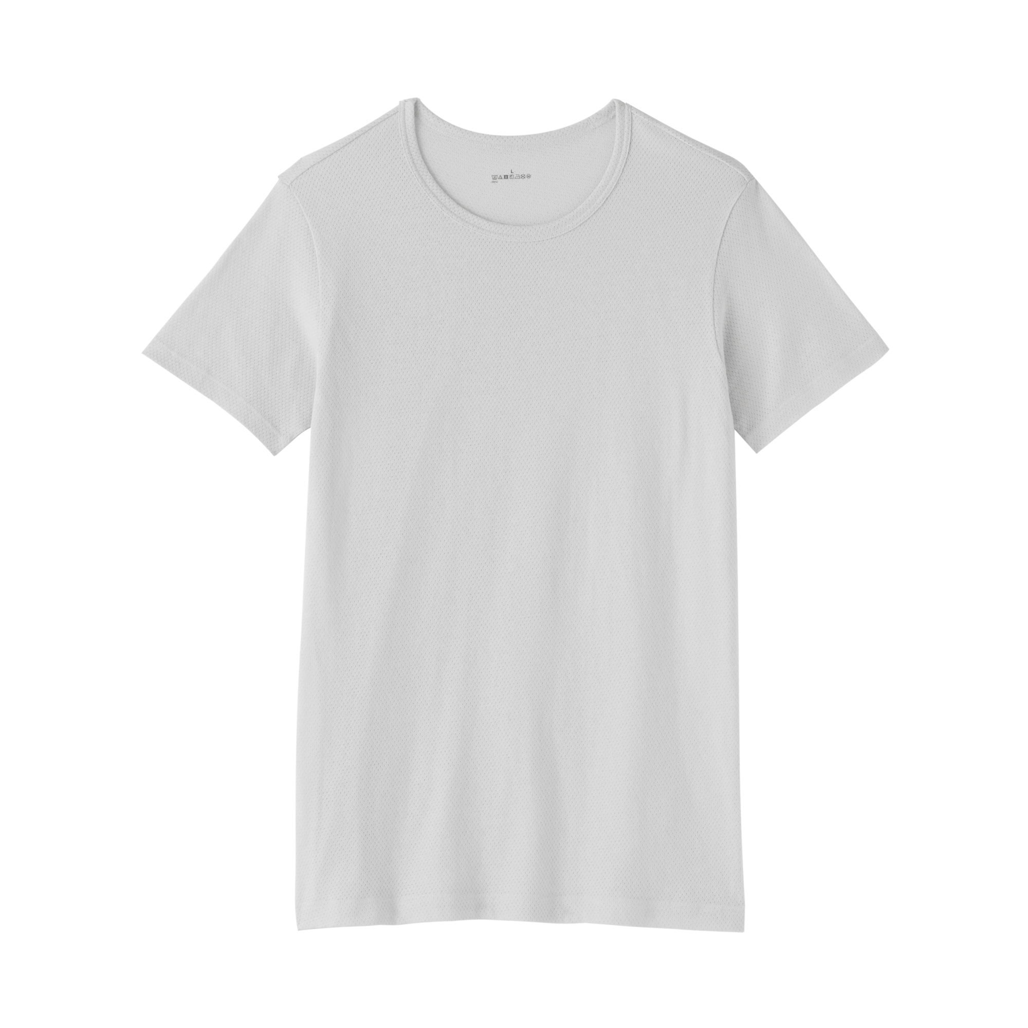 紳士　さらっと綿メッシュ編み　クルーネック半袖Ｔシャツ