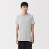 紳士　さらっと綿メッシュ編み　クルーネック半袖Ｔシャツ