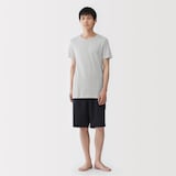 紳士　さらっと綿メッシュ編み　クルーネック半袖Ｔシャツ