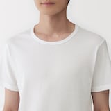 紳士　さらっと綿メッシュ編み　クルーネック半袖Ｔシャツ