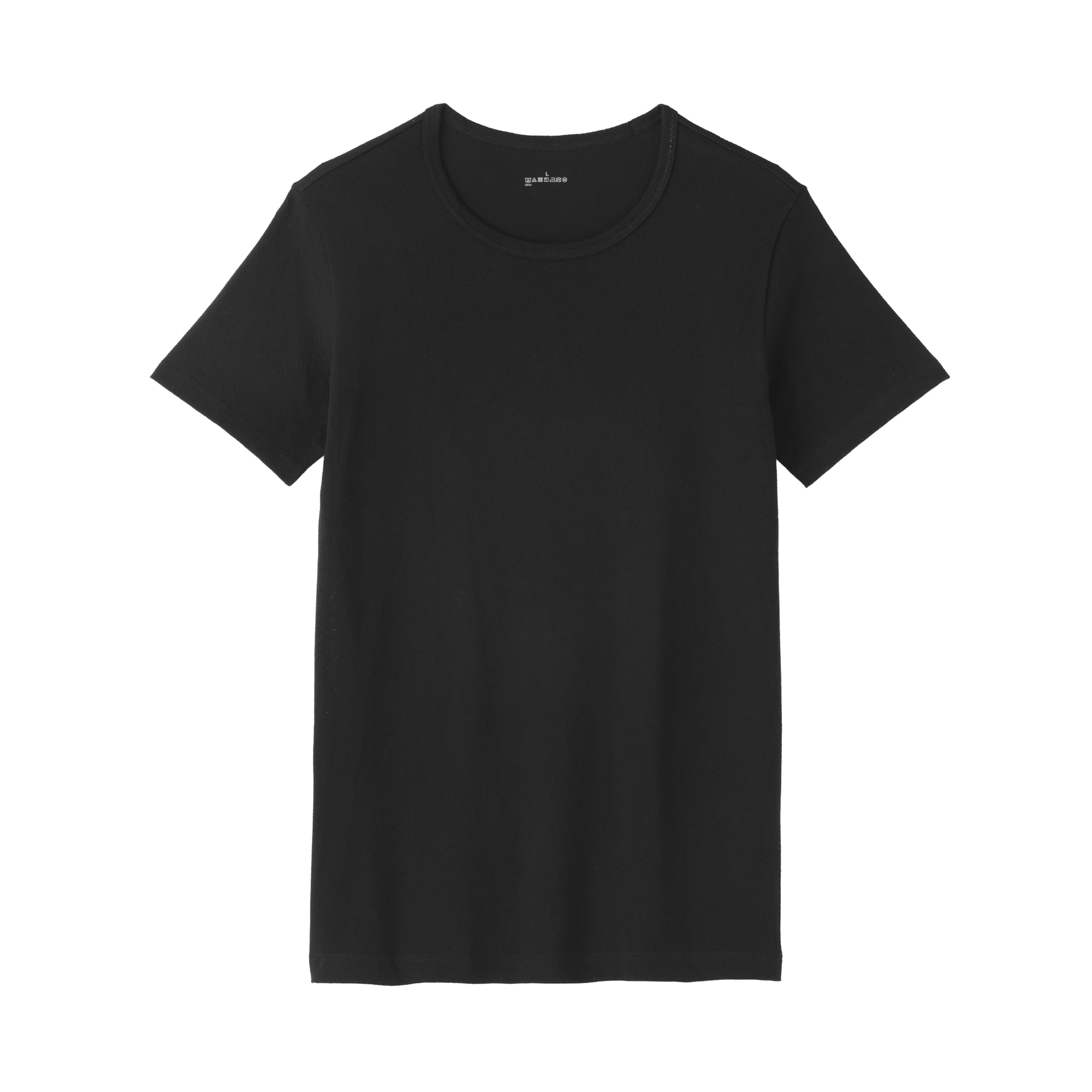 紳士　さらっと綿メッシュ編み　クルーネック半袖Ｔシャツ