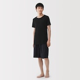 紳士　さらっと綿メッシュ編み　クルーネック半袖Ｔシャツ