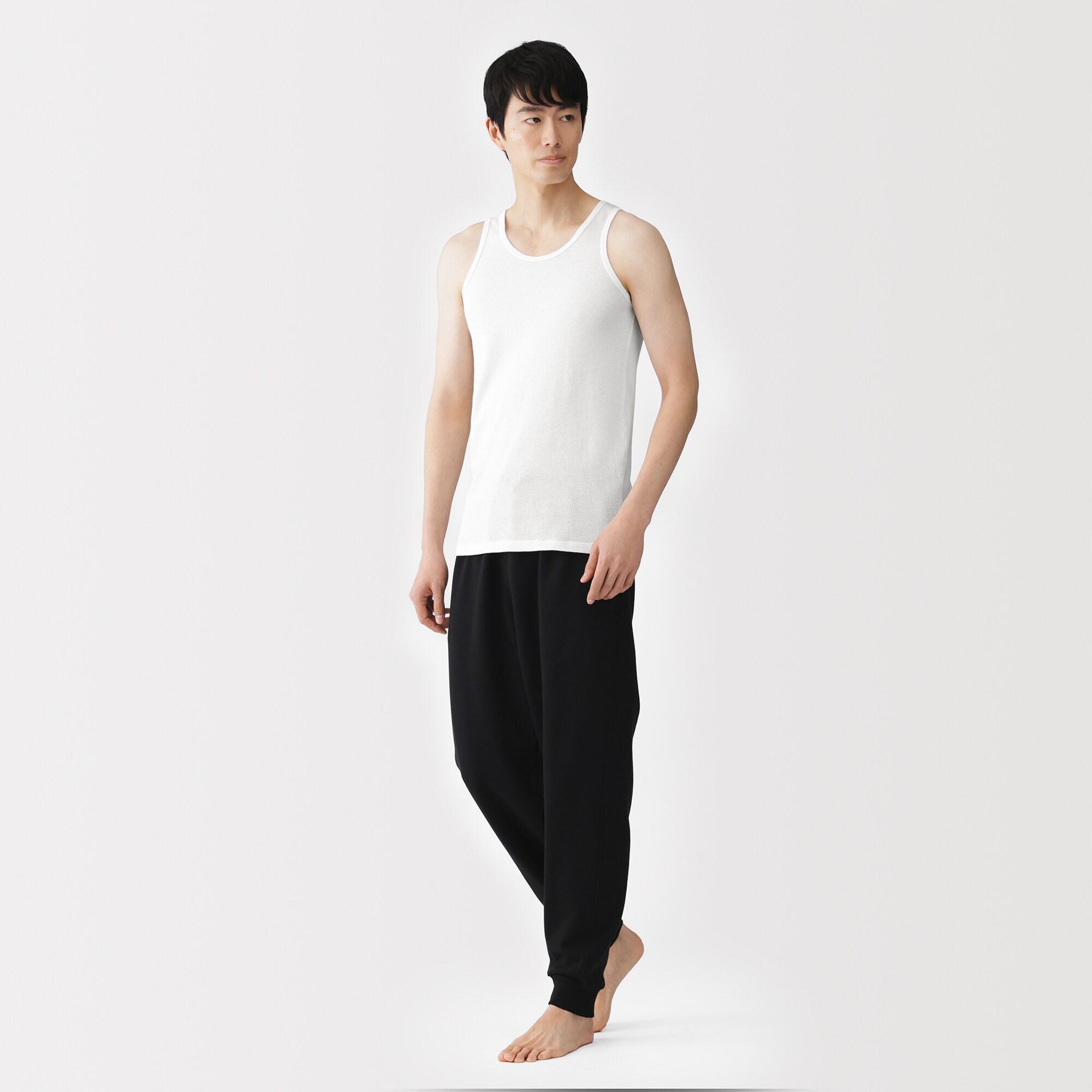 FUMIE=TANAKA コットンメッシュタンクトップ 白 ホワイト ノースリーブ │ヴィテージ古着屋Feeet 通販 名古屋 大須