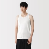 紳士　さらっと綿メッシュ編み　タンクトップ