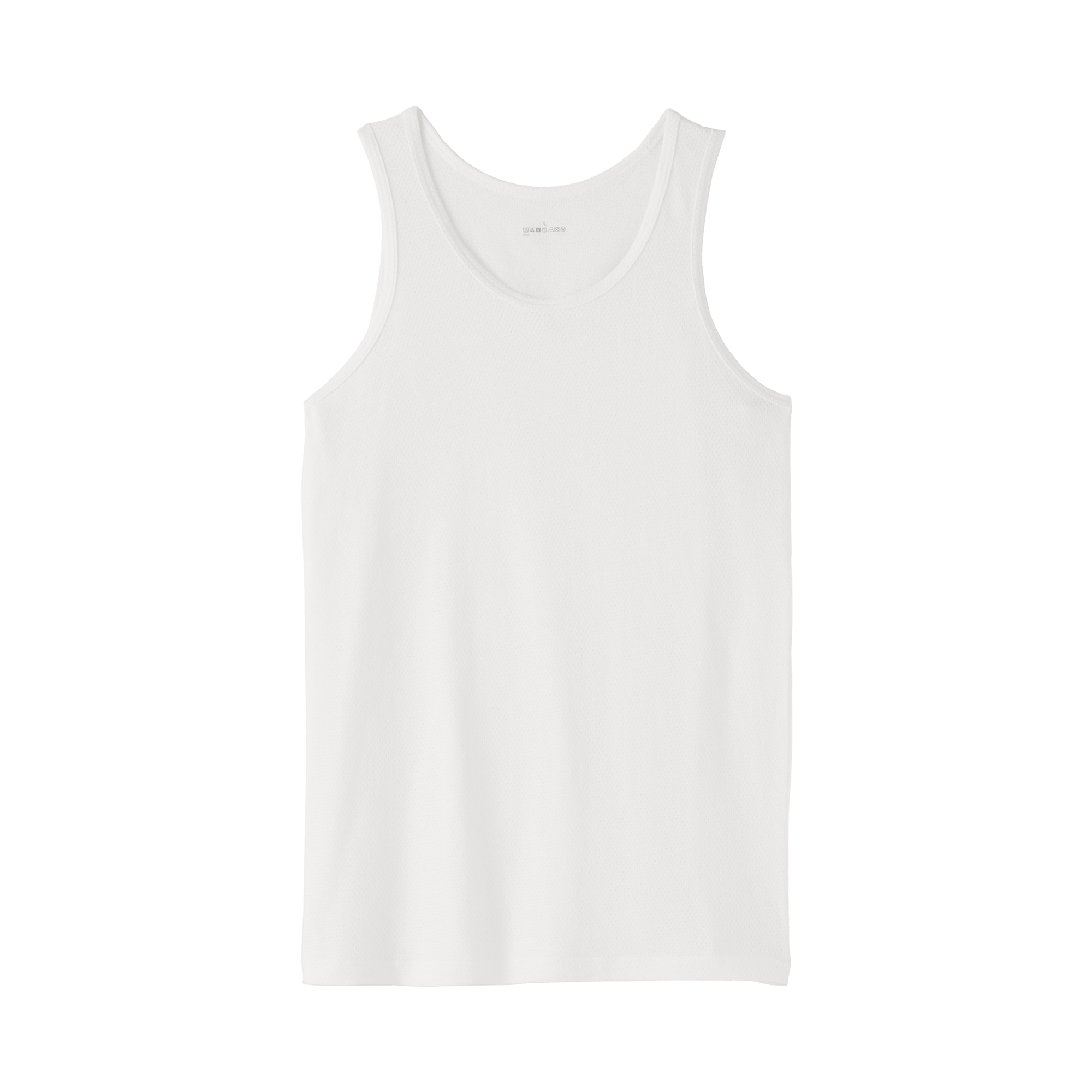 紳士　さらっと綿メッシュ編み　タンクトップ