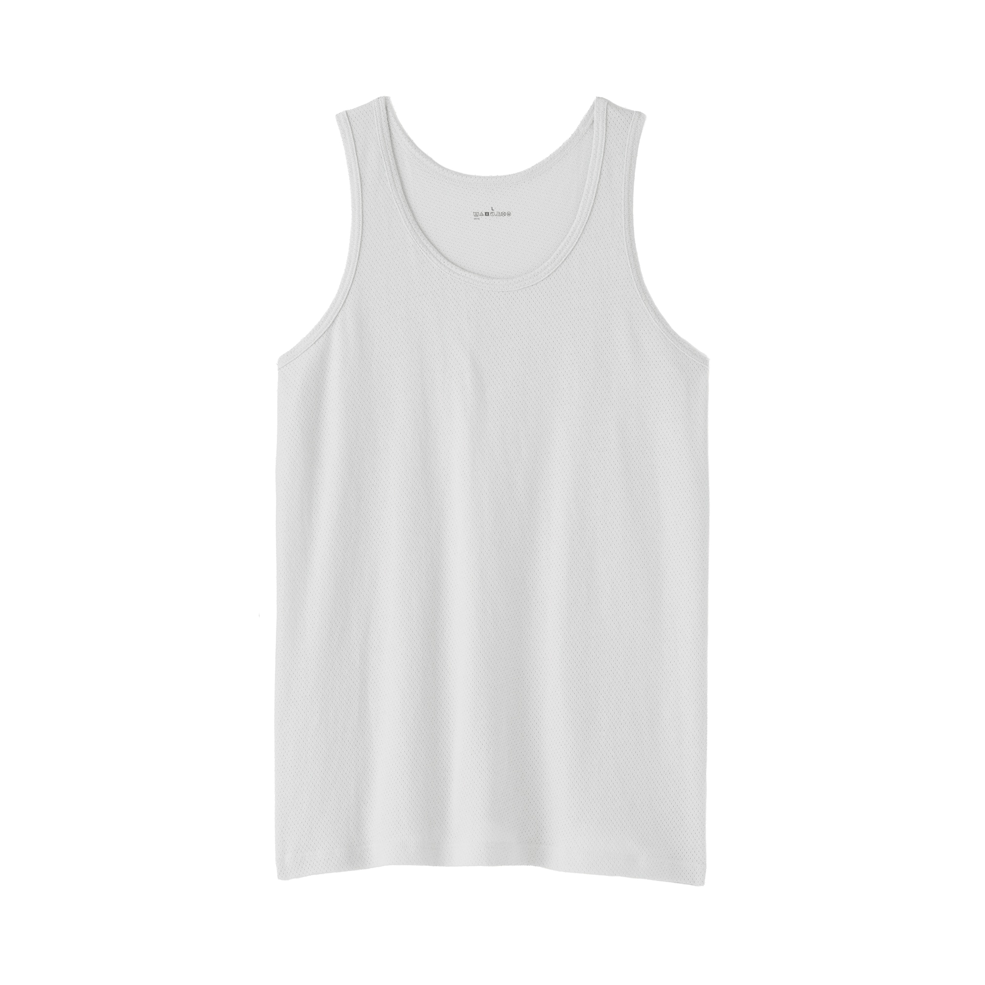 紳士　さらっと綿メッシュ編み　タンクトップ