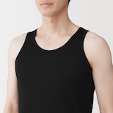 紳士　さらっと綿メッシュ編み　タンクトップ