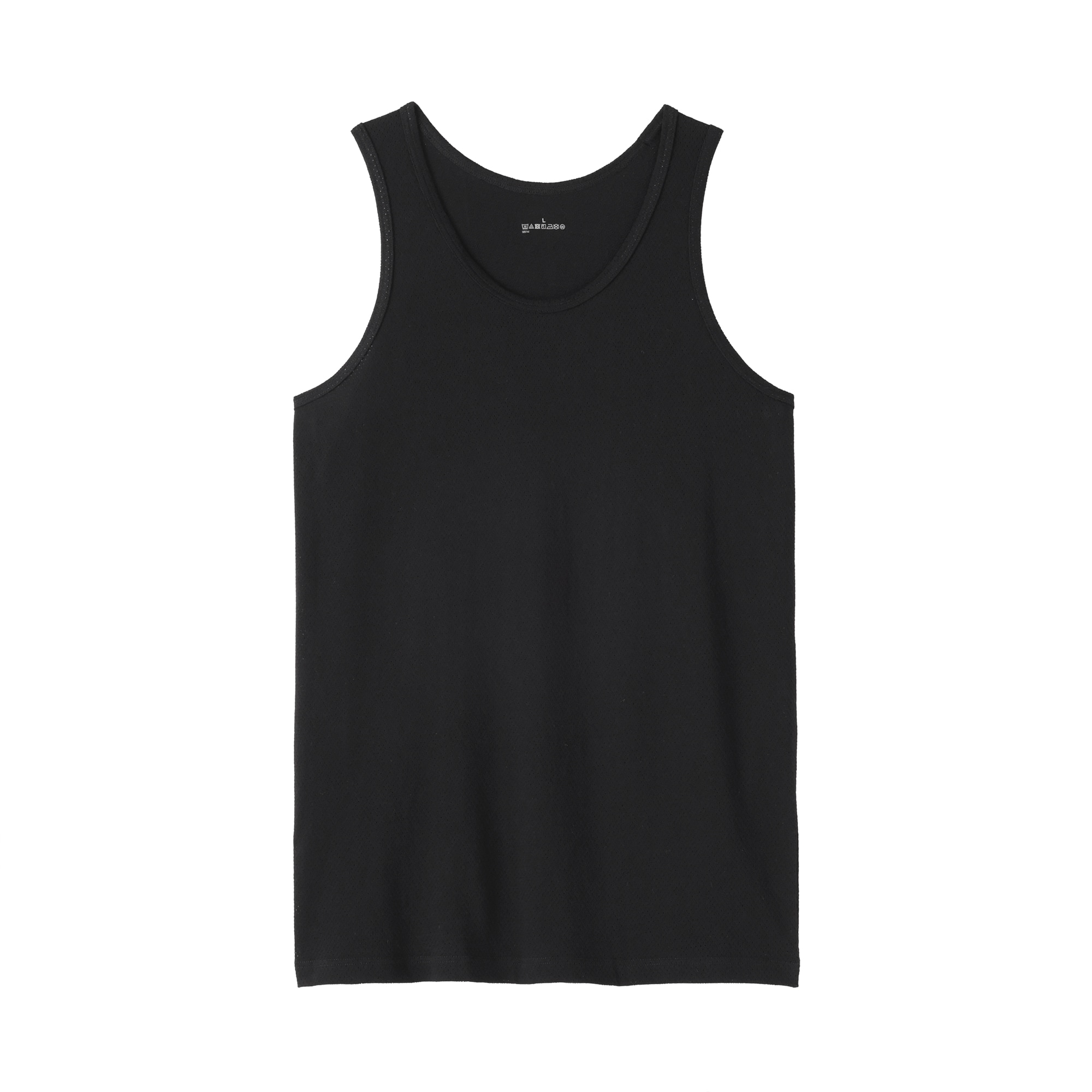 紳士　さらっと綿メッシュ編み　タンクトップ