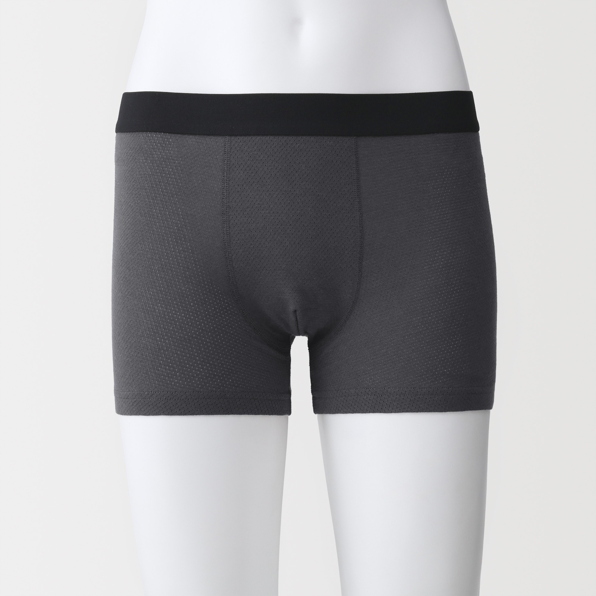 紳士　さらっと綿メッシュ編み　前閉じボクサーパンツ