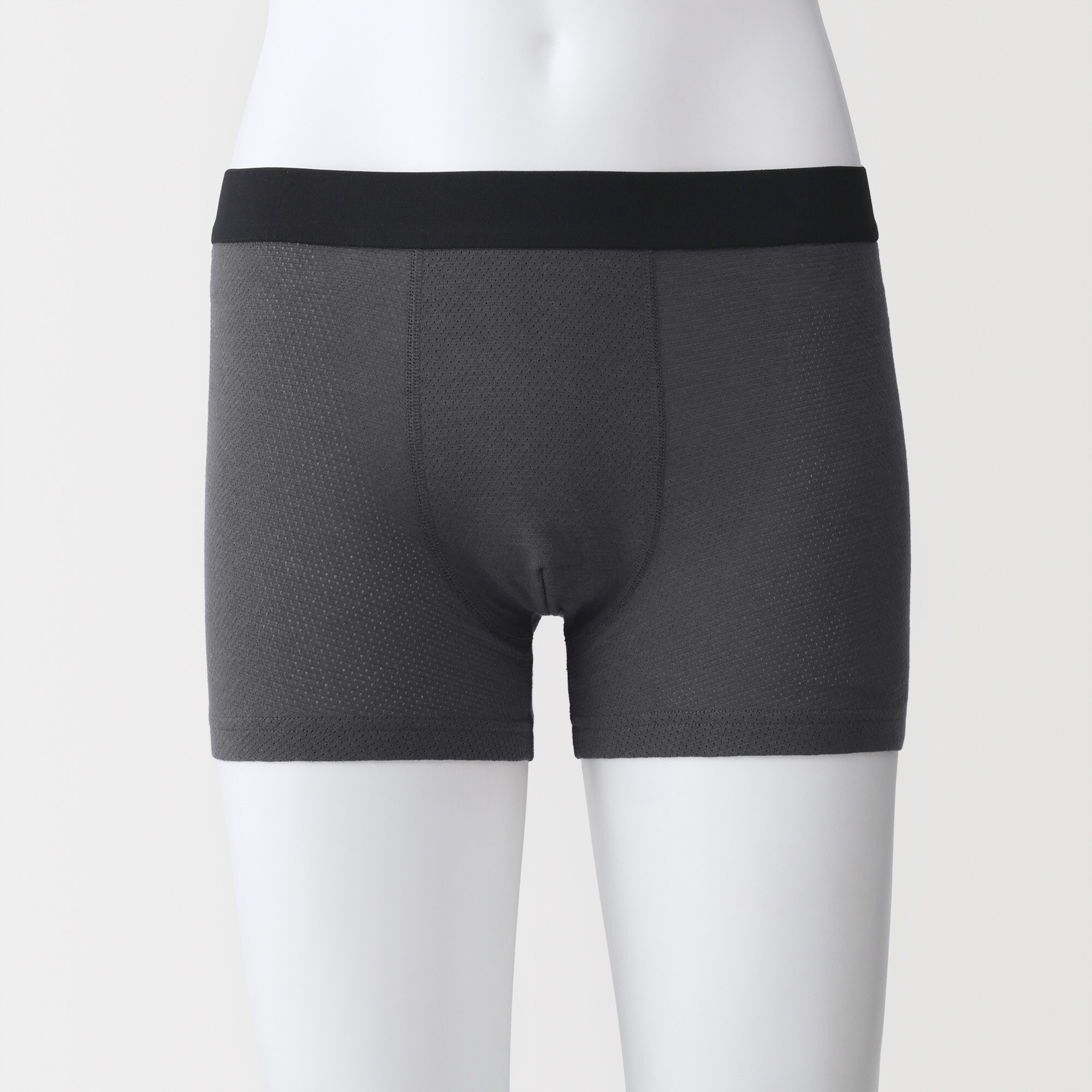 紳士 さらっと綿メッシュ編み 前閉じボクサーパンツ | 無印良品