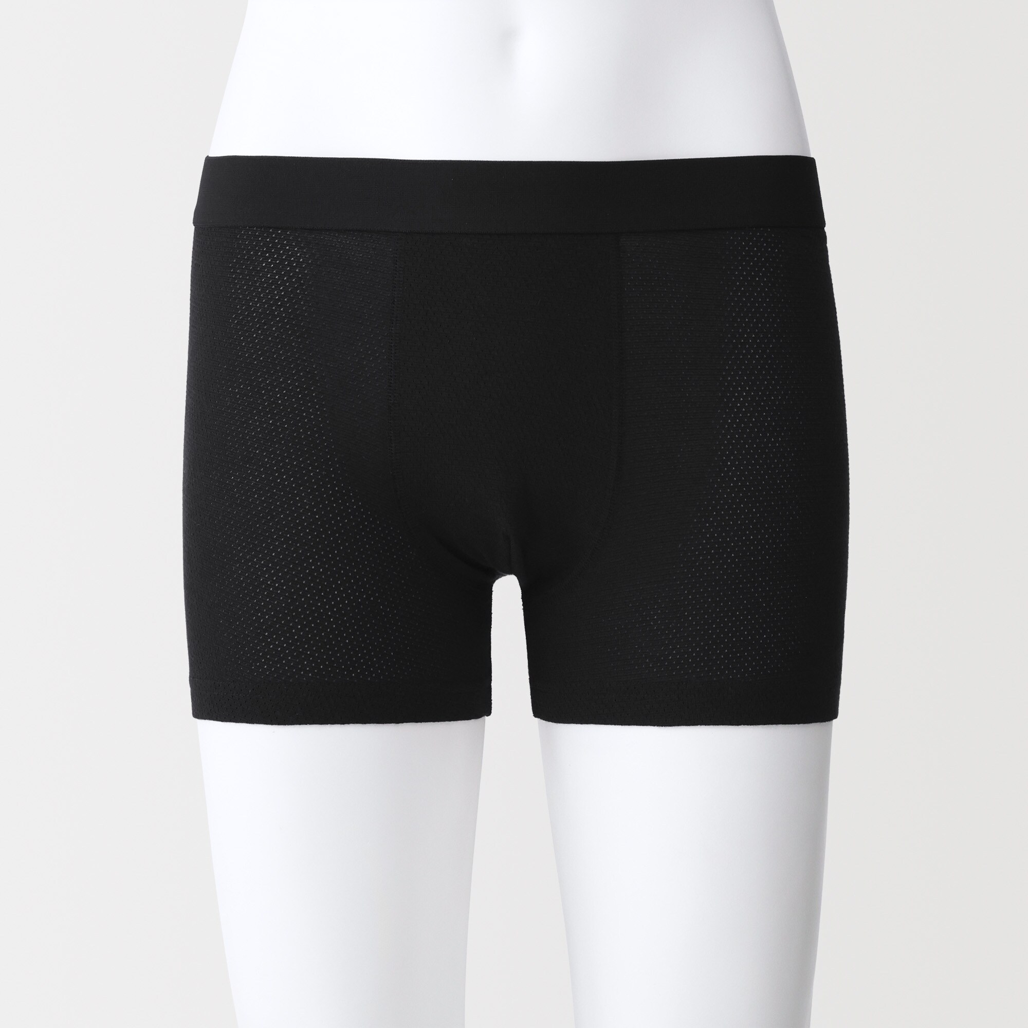 紳士　さらっと綿メッシュ編み　前閉じボクサーパンツ