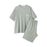 紳士　着るタオル　両面パイル　半袖ルームウェアセット