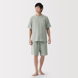 紳士　着るタオル　両面パイル　半袖ルームウェアセット