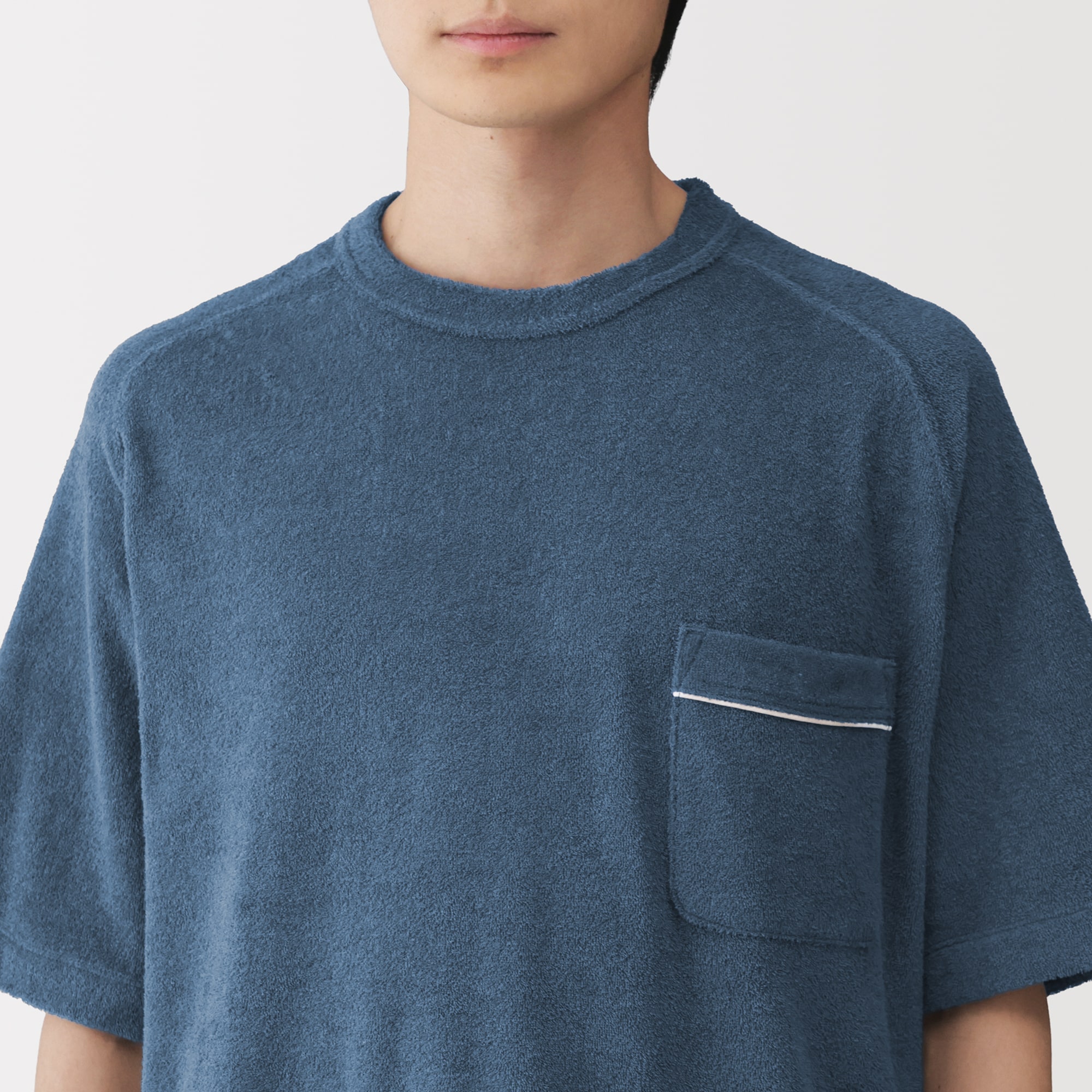 紳士　着るタオル　両面パイル　半袖ルームウェアセット