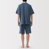 紳士　着るタオル　両面パイル　半袖ルームウェアセット