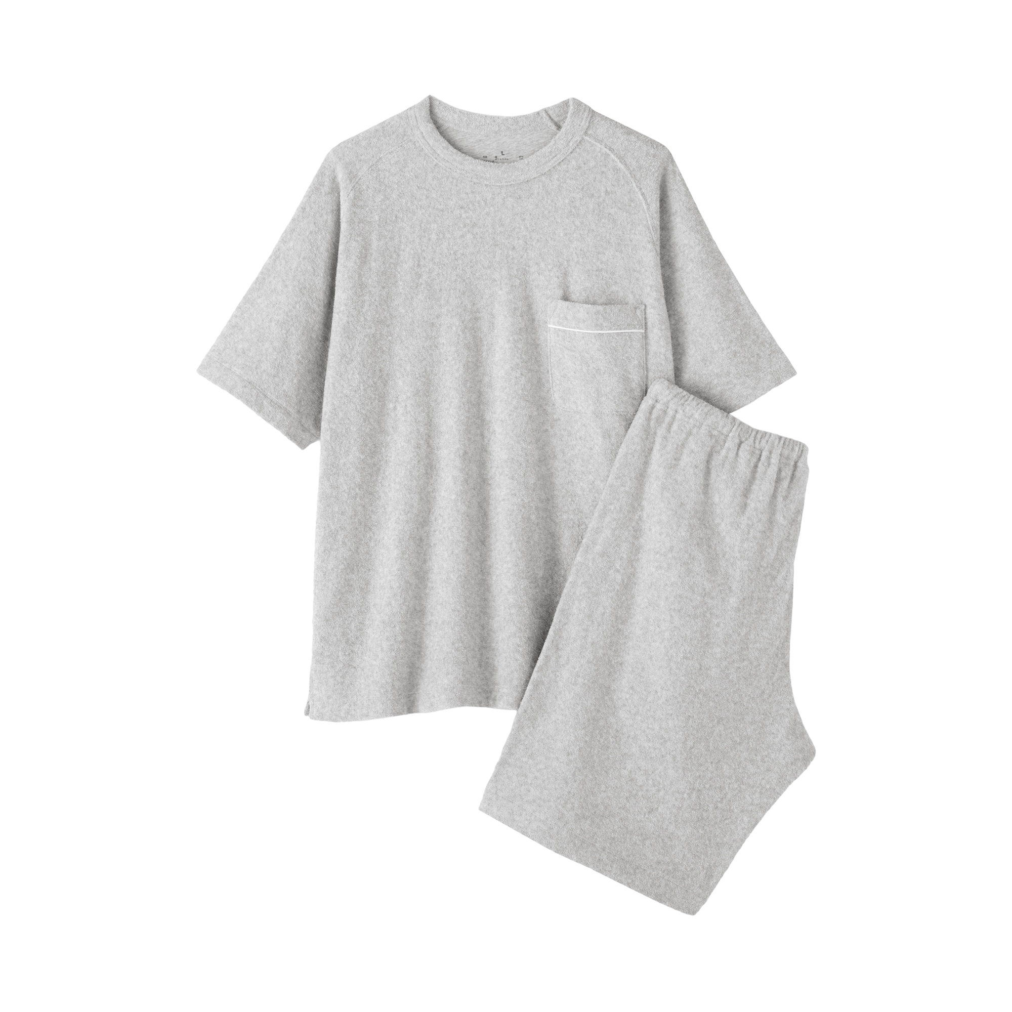 紳士　着るタオル　両面パイル　半袖ルームウェアセット