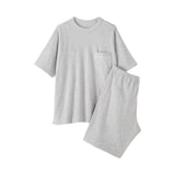 紳士　着るタオル　両面パイル　半袖ルームウェアセット