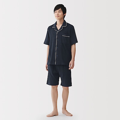 紳士　着るタオル　両面パイル　半袖パジャマ