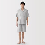 紳士　着るタオル　両面パイル　半袖パジャマ