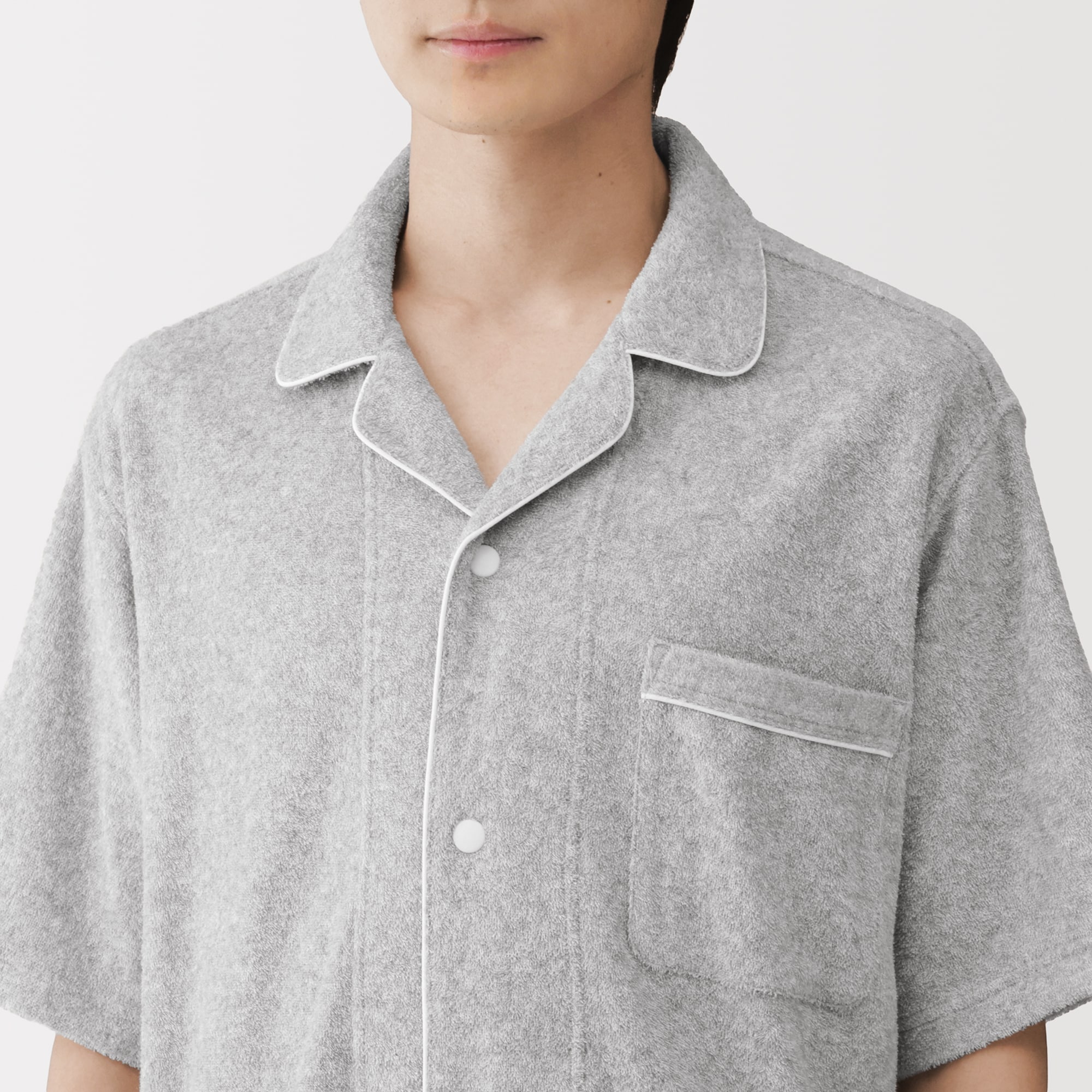 紳士 着るタオル 両面パイル 半袖パジャマ | 無印良品