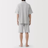 紳士　着るタオル　両面パイル　半袖パジャマ