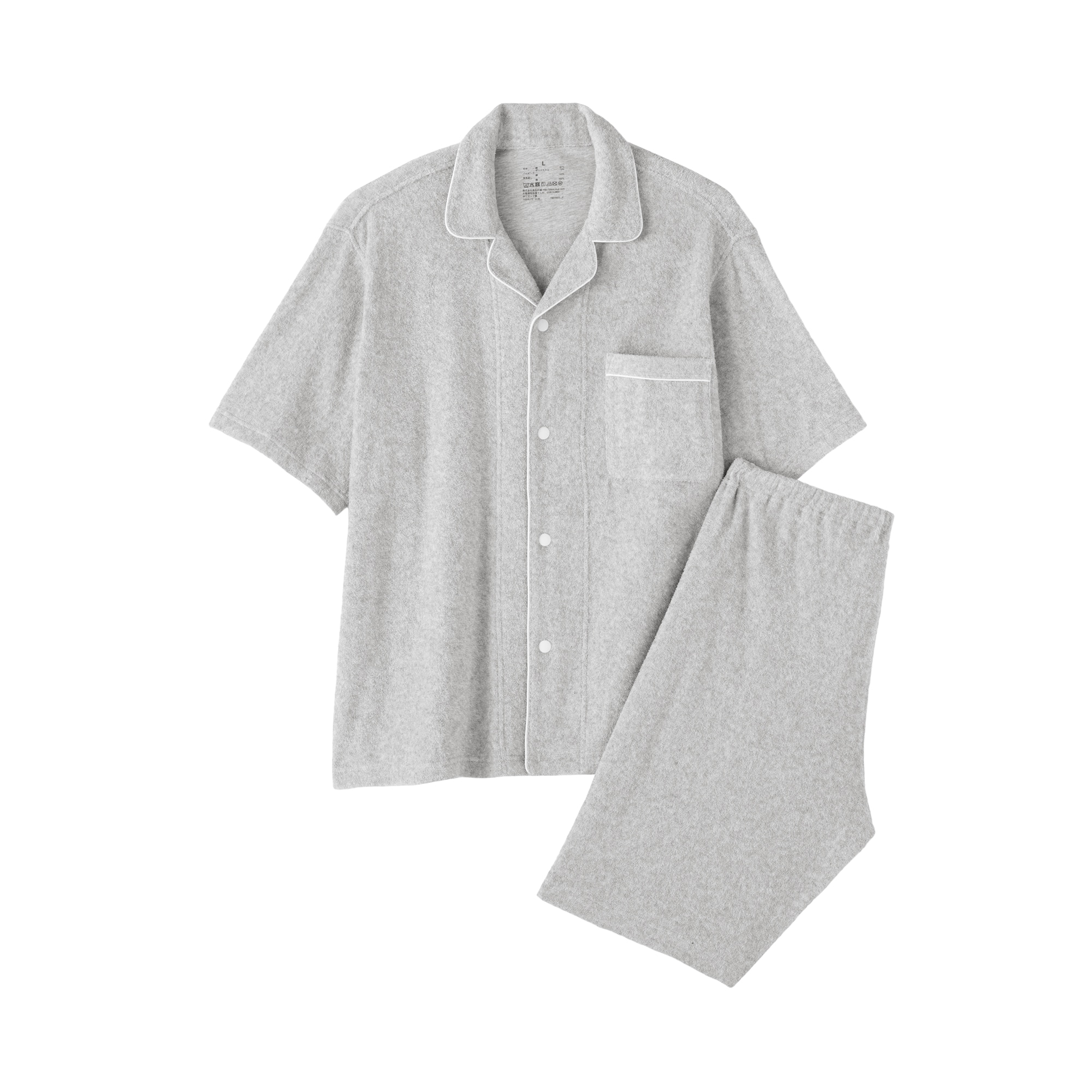紳士　着るタオル　両面パイル　半袖パジャマ