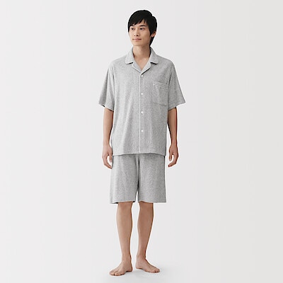 紳士　着るタオル　両面パイル　半袖パジャマ