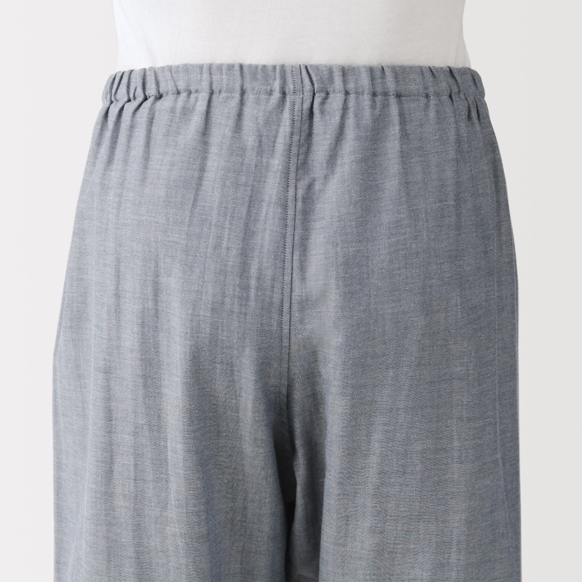 紳士　脇に縫い目のない　二重ガーゼ長袖パジャマ