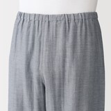 紳士　脇に縫い目のない　二重ガーゼ長袖パジャマ