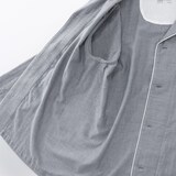 紳士　脇に縫い目のない　二重ガーゼ長袖パジャマ