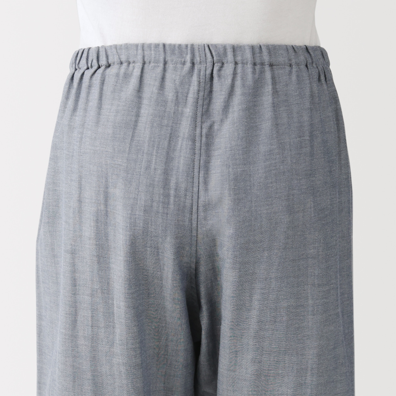 紳士　脇に縫い目のない　二重ガーゼ長袖パジャマ