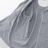 紳士　脇に縫い目のない　二重ガーゼ長袖パジャマ