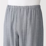 紳士　脇に縫い目のない　二重ガーゼ長袖パジャマ