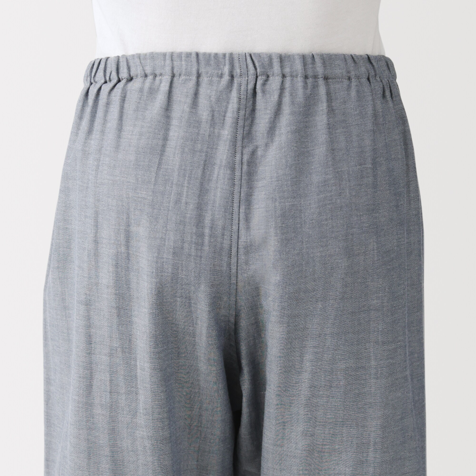 紳士　脇に縫い目のない　二重ガーゼ長袖パジャマ