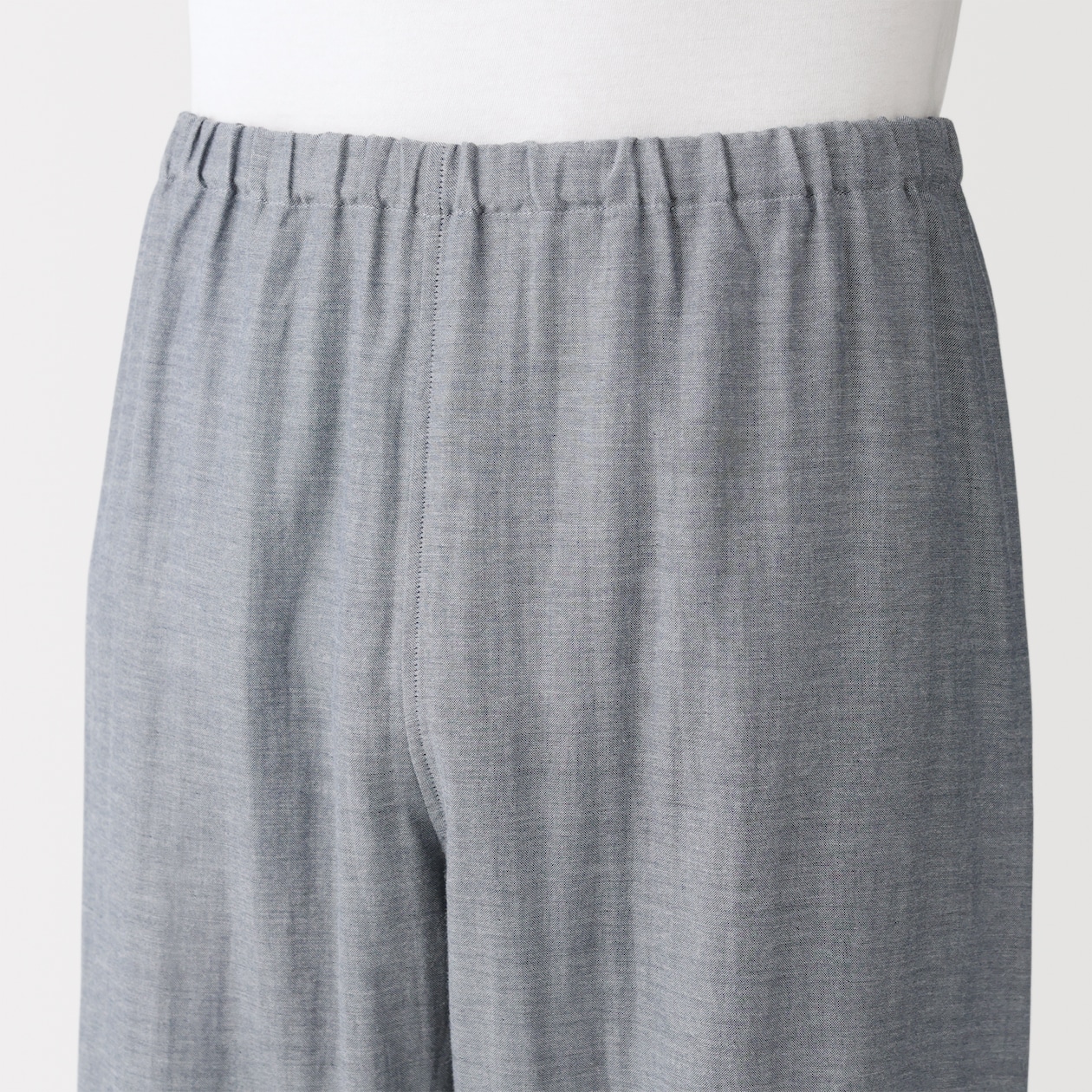 紳士　脇に縫い目のない　二重ガーゼ長袖パジャマ