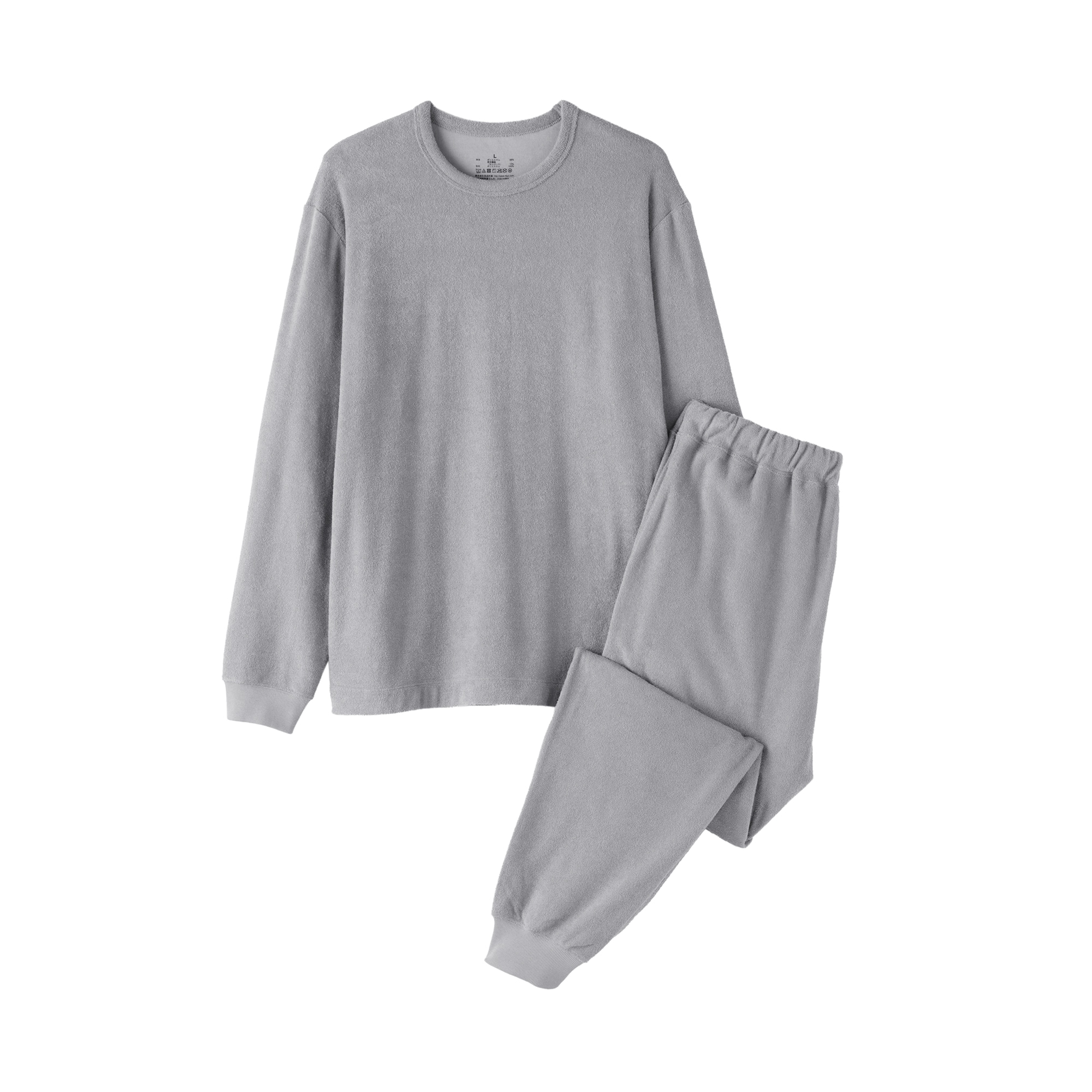 紳士 着るタオル 両面パイル 長袖ルームウエアセット | 無印良品