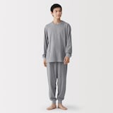 紳士　着るタオル　両面パイル　長袖ルームウエアセット