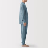 紳士　着るタオル　両面パイル　長袖ルームウエアセット