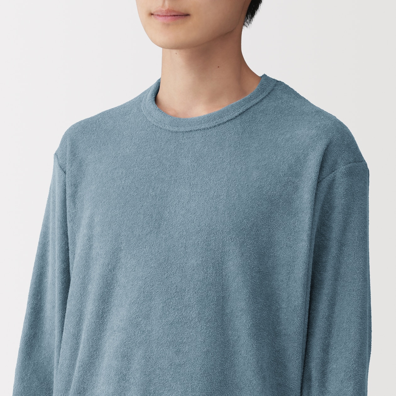 紳士　着るタオル　両面パイル　長袖ルームウエアセット