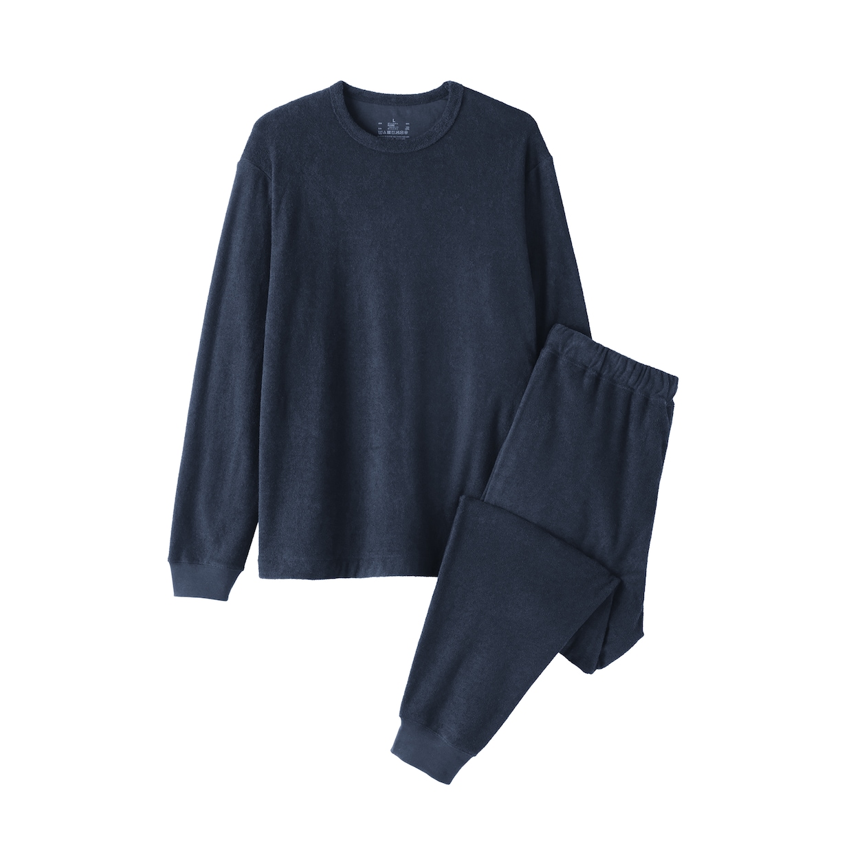 紳士　着るタオル　両面パイル　長袖ルームウエアセット