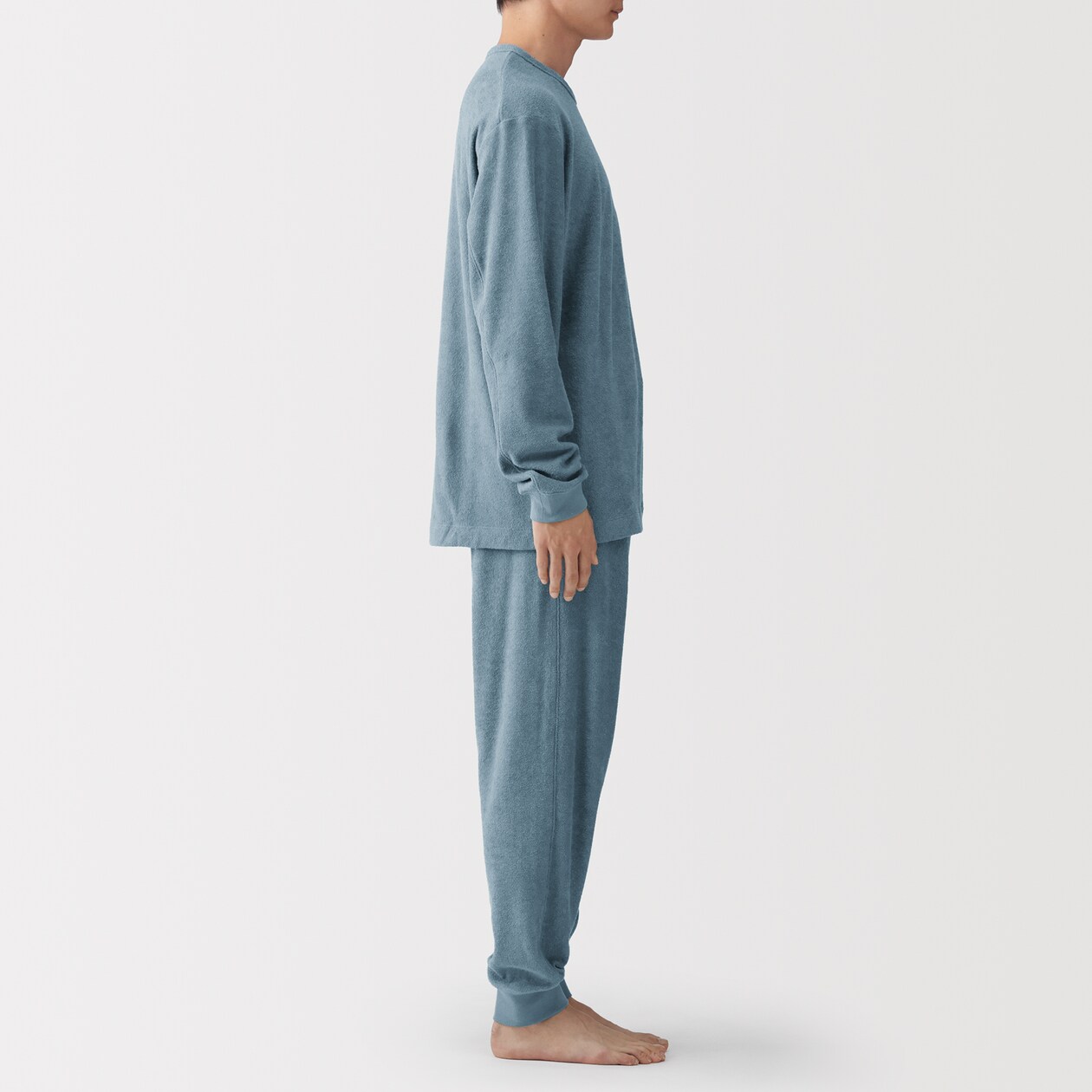 紳士　着るタオル　両面パイル　長袖ルームウエアセット